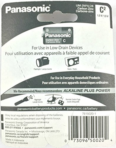 4Pc Size C Panasonic Batteries Super Heavy Duty Power Zinc Carbon - image 3