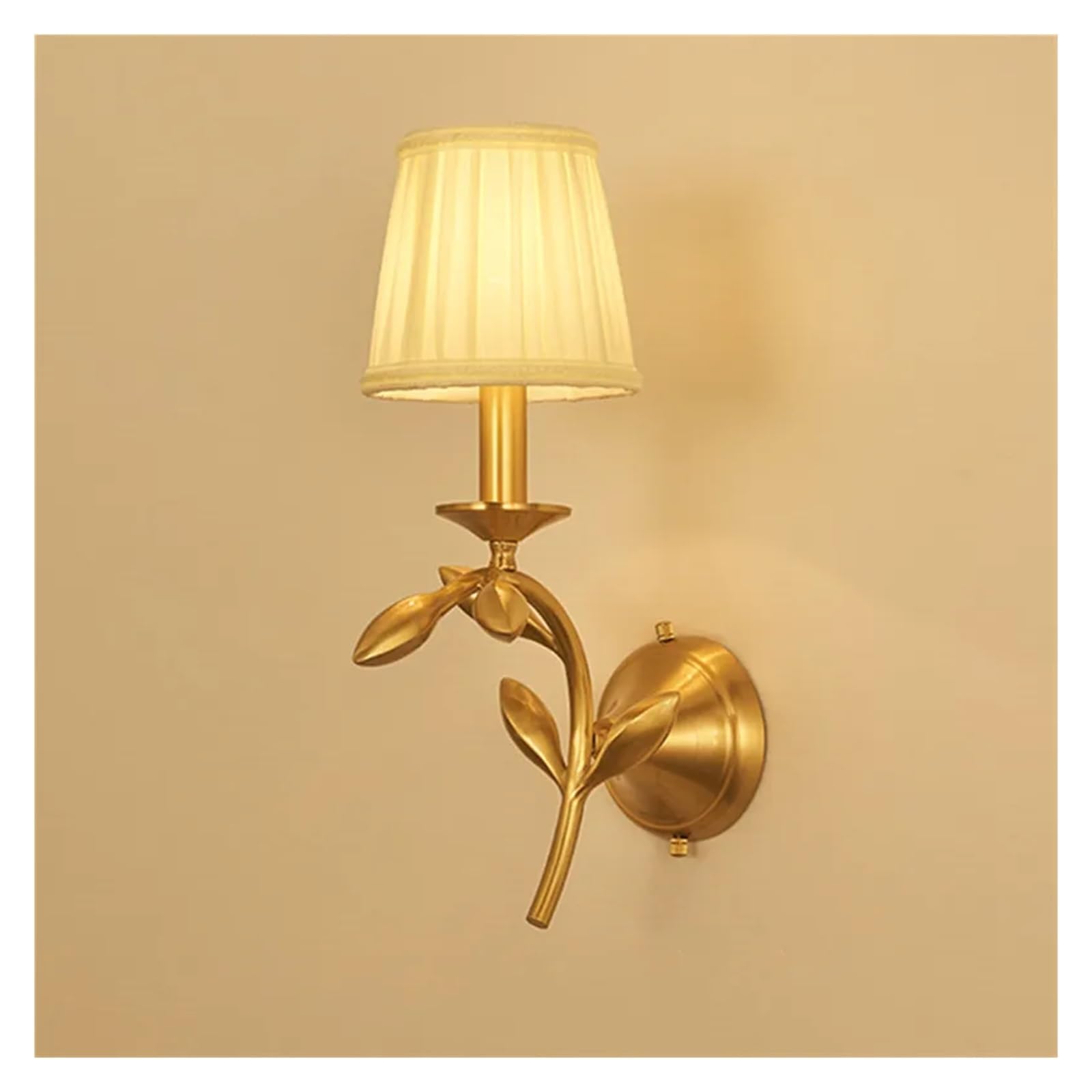 ASerZenith Indoor Wall Lamps Fixture Copper Modern Led Sconce Contemporary Creative Decorative For Home Foyer Corridor Bedroom(Warm Light-1 Head)