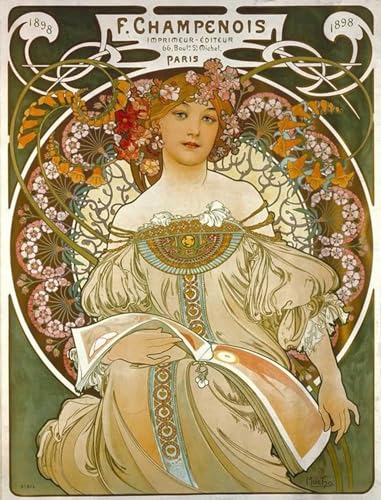 Impression sur Toile l'Abolition du Servage en Russie par Mucha Peinture Fine Art Salon 60x90