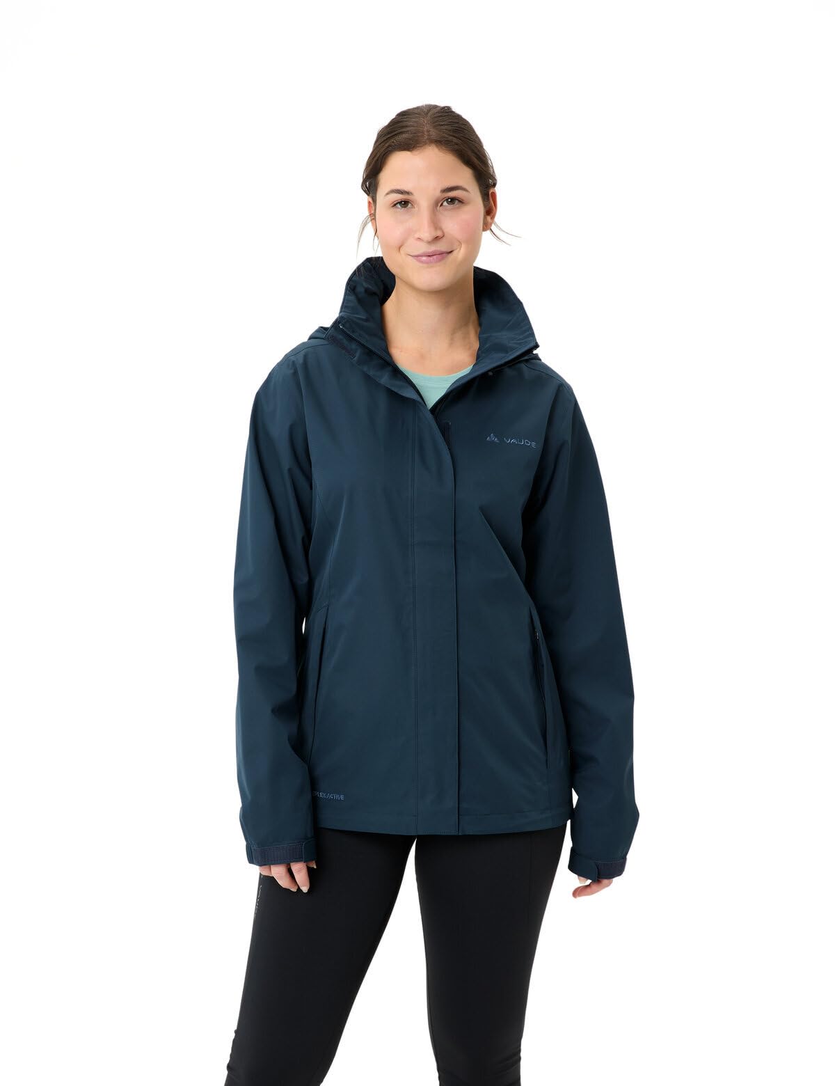 VAUDE Regenjacke Damen leicht - Women's Escape Light Jacket, wasserdichte Outdoor-Jacke, atmungsaktiver Windbreaker mit Kapuze, Klimaschonende Wanderjacke