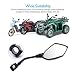 MICTUNING Espejo Retrovisor Lateral de Motocicleta Ojo de halcón con Tornillo de...