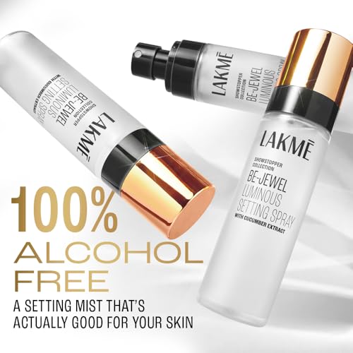 Image of Lakme Be-Jewel Luminous Setting Spray | Weightless Mist | Dewy Spray | Up To 16 Hours Lock in | for Fresh and Luminous Makeup | Instant drying | Alcohol Free- 100ml