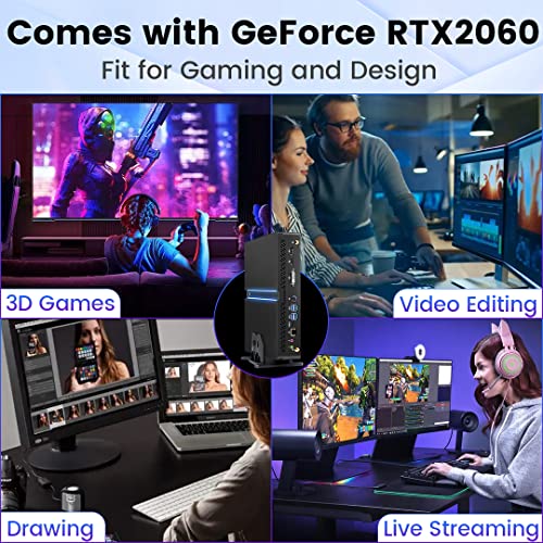 Image of msecore Mini Desktop Computer with i9-9900KF 3.60 GHz, RTX2060 6G, 64G DDR4 RAM, 1T NVME SSD, 4K@144Hz, 8K, Multi-Screen Display, Wi-Fi 6, BT5.1, Gaming PC with Win11 Pro