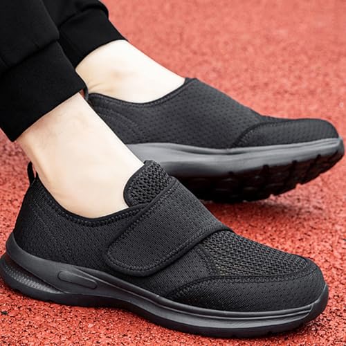 Men's Women's Mesh Round Toe Hook and Loop Loafers with Arch Support Casual Breathable Slip-On Orthopedic Sneakers Comfort Walking Shoes Lightweight Knitted Cushion Running Tennis Gym2