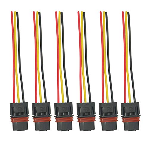 Pack of 6 Pulse Power Plug Connector, Bus Bar Power Harness Pigtail Connector Compatible with 2018-2020 Polaris Ranger Crew XP 1000, RS1-14 Gauge