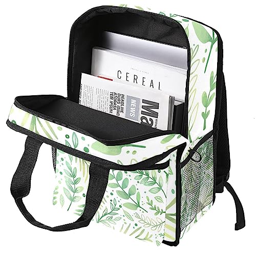 Sac à dos garçons motif feuilles vertes multicolore léger - 3