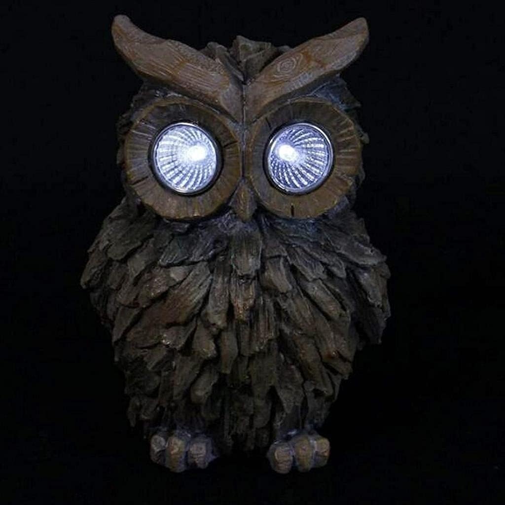 HongLianRiven Sculpture Tabletop Statue Animal Model Solar Light Outdoor Statue LED Solar Landscape Decorative Light Garden Sculpture Terrace Crafts Figurines Gifts (Color : A)