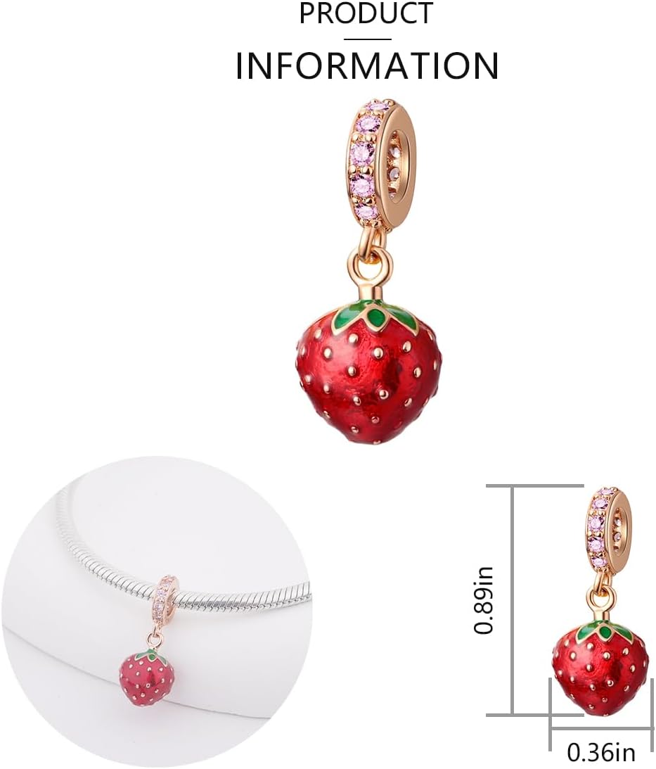 Cute Fashion Charms for Bracelets Necklaces 925 Sterling Silver with 5A Cubic Zirconia Love Heart Charms Jewelry Gift for Womens Mom - Image 4