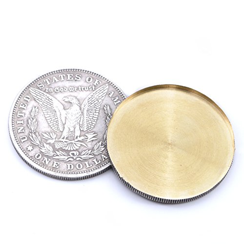 Sumag Expanded Shell For Appearing/Disappearing Magic Accessories For Coin Magic (1Pc Shell + 1Pc Copper Morgan Coin) #TOP3