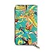 Produktbild JHGFG Aquarell Tropisches Paradies Natur Dschungel Pflanze Blumen Kolibri Exotisches Echtes Leder Geldbörse Lange Damen Geldbörse Handtasche Multi Kartenhalter Organizer Für Frauen Angepasst