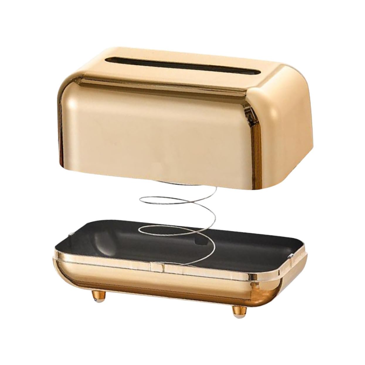 Alipis Elegant Desktop Tissue Box Stylish Tissue Storage Case for Household Use for Living Room and Dining Room Decor Plastic Tissue Organizer