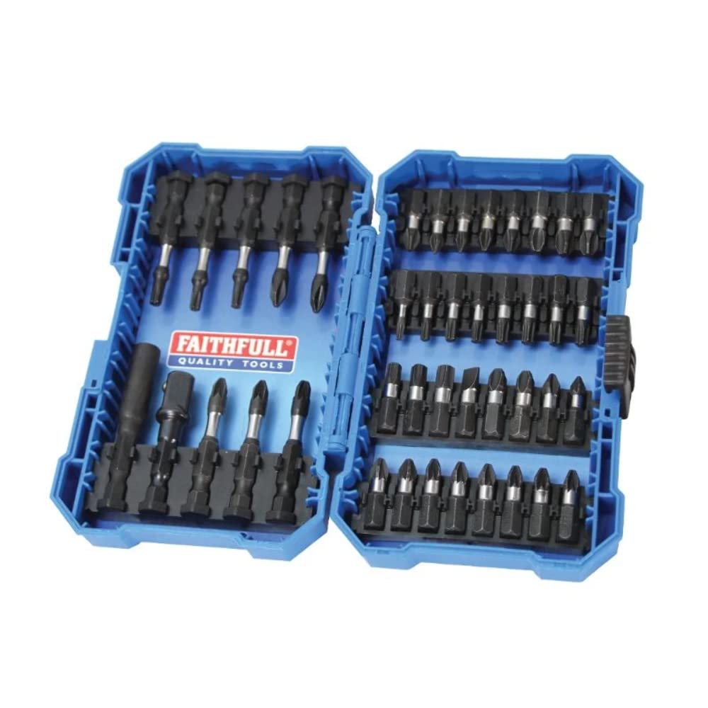 Faithfull Impact Screwdriver Bit Set 42 Piece Cased Set Faisbset42Im Xms21Imps42 from B&Q