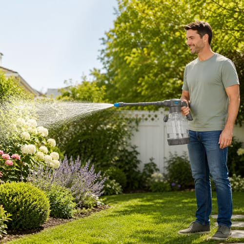 YoCiao Electric Plant Sprayer with Up to 8 Hours Runtime, 3L Rechargeable Garden Sprayer, Cordless Water Mister with Adjustable Long Nozzle for Indoor Plants and Home Gardening by YoCiao - Used condition - Image 2