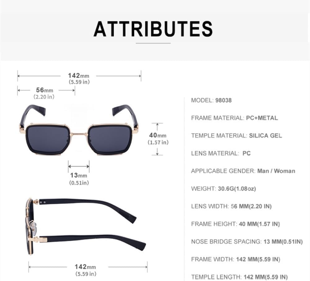 MUTYNE Steampunk Luxury Sunglasses For Men Square Luxe Accessories Sunglasses Women Fashion Glasses Vintage