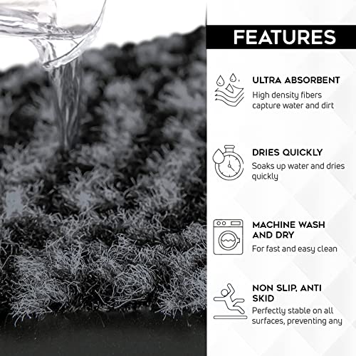 Lexell Washable Door Mat for Indoor & Outdoor, Highly Absorbent Non-Slip FloorMat - Image 3