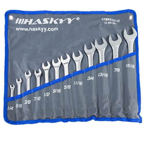 Boîte à clé à douille et clés plates HASKYY en pouces pour auto USA