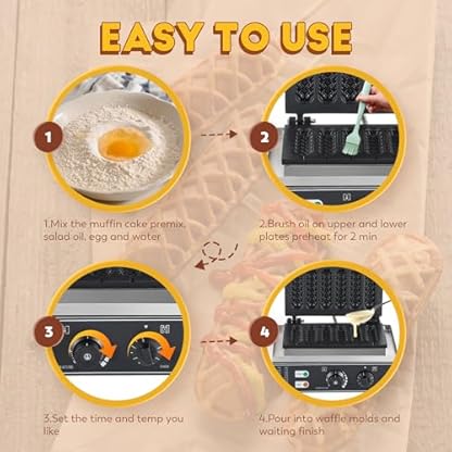 Knusprige Maschine French hot dog Stick Hot Dogs Maschine Waffelautomat Waffel Baker Eisen – Bild 5