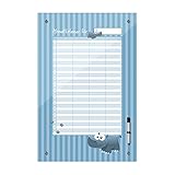 Hochwertiges selbstgefertigtes Memo Board aus Glas, ideal zum Beschriften und als Pinnwand