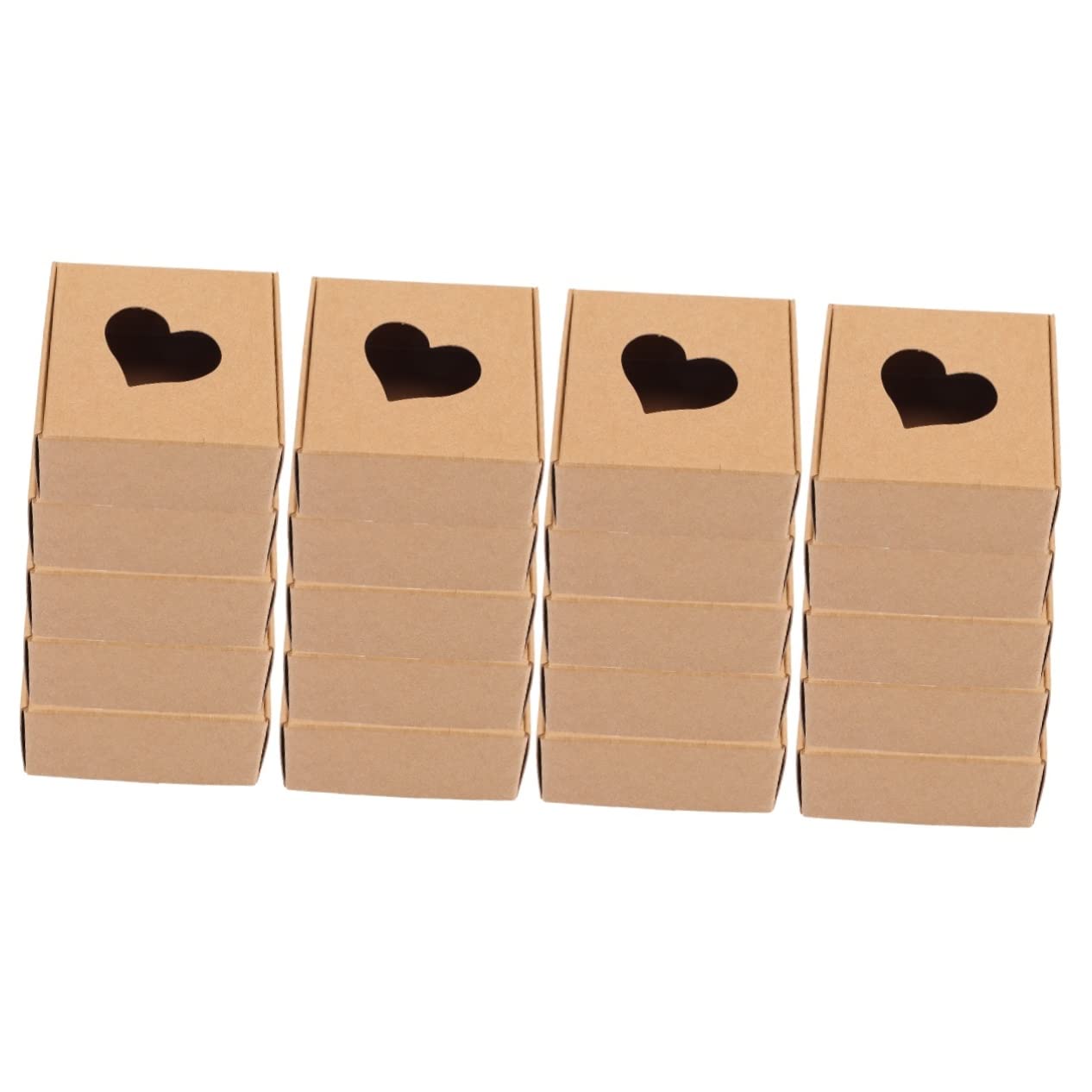 SOLUSTRE 40stücke Kraftpapier Geschenkkartons Mit Herz-löchern Für Handgemachte Seifenverpackungen Für Und Bastelprojekte