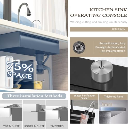 Poste de travail évier de cuisine en acier pour simplifier vos repas - 7