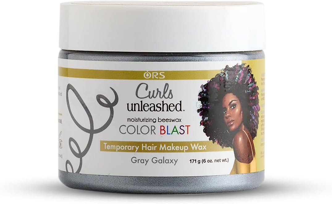 Curls Unleashed Color Blast Hair Wax, Hair Wax for Curly Hair, Gray Galaxy, (6.0 oz)
