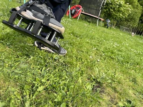 Go2Grow - Nagelschuhe mit Klettverschluss - und einfacher Reinigung Rasenlüfter Schuhe Nagelschuhe Vertikutierer für Rasen Aerifizierer für Rasen Mit Federboden Gartenarbeit Spike Schuhe