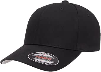 Flexfit New V Cotton Twill Fitted Hat - 6-Panel, Structured, Mid-Profile