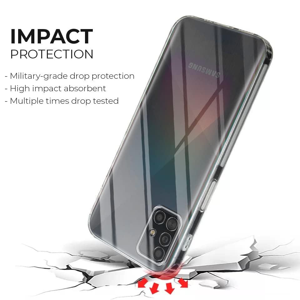 Image of Jkobi Back Cover Case for Samsung Galaxy A51 (Shockproof Crystal Clear Anti Yellow Case | Drop & Camera Protection | Hard Polycarbonate)