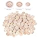 OOTSR 150pcs Wooden Handmade with Love Round Craft Decor 2 Holes Wooden Sewing Buttons (15-20-25mm)