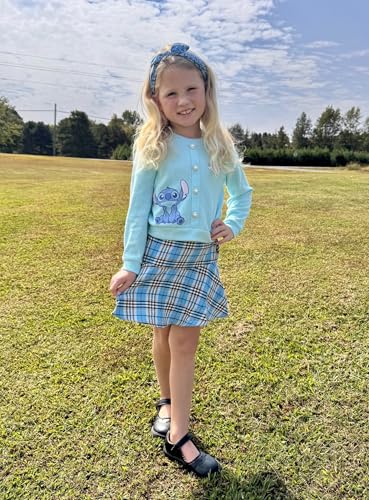 Image of Disney Frozen Elsa Minnie Princess Girl Outfit Knit Top & Tweed Skirt Set 2-13Y