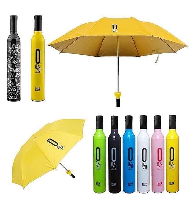 Bottle Shaped Folding Umbrella, Multicolour-image-25