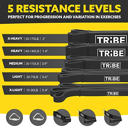 Long Resistance Bands For Working Out - Pull Up Assistance Bands Resistance Bands With Handles, Door Anchor - Stretch Bands For Exercise Bands Resistance Bands Set - Elastic Workout Bands Resistance #TOP1