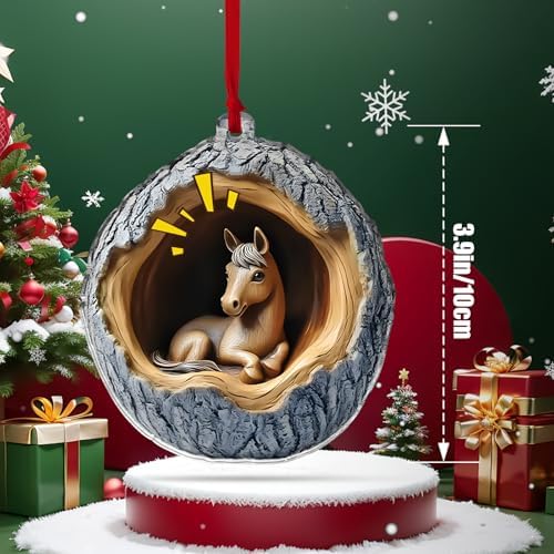 Animal Ornaments for Christmas Tree, Christmas Ornaments 2026 Forest Animals Little Animals Acrylic Hanging Decoration Gift for Animal Lovers image 4