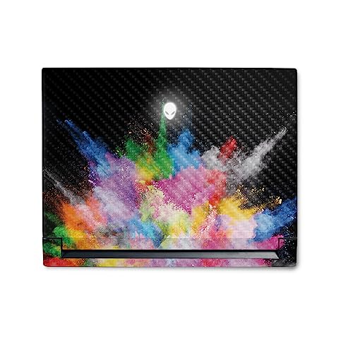 Image of MightySkins Carbon Fiber Skin Compatible With Alienware M18 R1 (2023) Full Wrap Kit - Paintsplosion | Protective, Durable Textured Carbon Fiber Finish | Easy To Apply & Change Styles | Made in the USA
