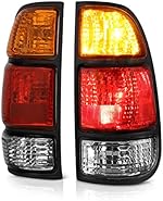 VIPMOTOZ Red & Amber Lens OE-Style Tail Light Lamp Assembly For 2000-2006 Toyota Tundra Regular & Access Cab Model, Driver & Passenger Side
