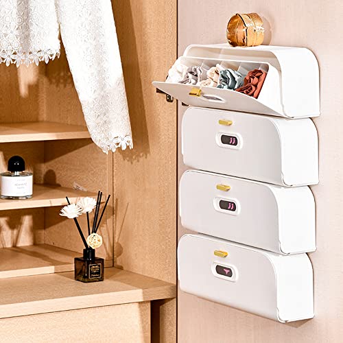 Hooshion Underwear Socks Storage Box, Multifunctional Storage Box , Plastic Wall Mount Underwear Drawer Organizer, Can Be Used To Store Underpants, Socks, Ties #TOP5