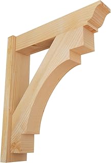 6"W x 26"D x 30"H Merced Rough Sawn Traditional Outlooker, Douglas Fir