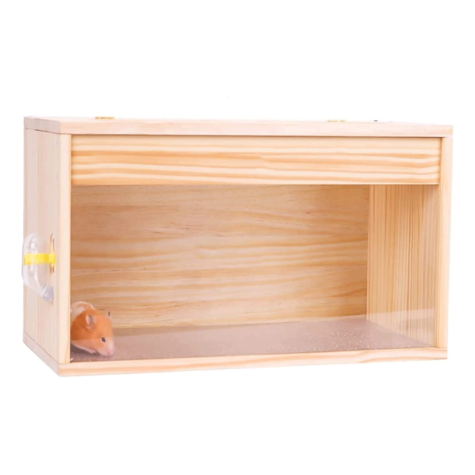 PAASHE Jaula para hámster de Madera Maciza, Jaula para Villa de hámster, Panel acrílico Transparente, Jaula para Animales, fácil de Limpiar, hábitat para Animales