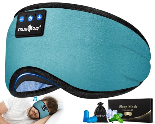 Image of MUSICOZY Sleep Headphones Bluetooth 5.4 Headband Sleeping Eye Mask for Mom Women Men Wireless Music Earbuds Earphones for Side Sleepers Built-in HD Speakers Cool Gadgets Unique Gifts