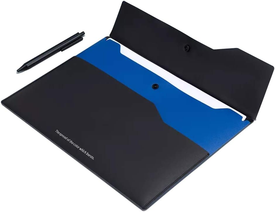 SUNXIN Plastic Folders, Plastic Envelope Poly Envelope, Double-Layer Plastic Clip with Snap Fastener, The Folder for School/Home/Work/Office, US Letter A4 Size (6 Colors) : Office Products