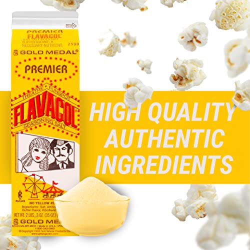 Individual Cartons Premier Flavacol Popcorn Seasoning Salt by Gold Medal