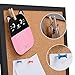 Board2by Cork Bulletin Boards 12 X 12, Black Framed Cork Tiles, Small Corkboards for Walls, Squares Pin Board 1/2 Inch Thick, Mini Wall Bulleting Board with 16 Push Pin Wood Clips, 4 Pack