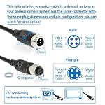 4 Pin Camera Cable with Corrugation Tube Cover,Aviation Extension - Image 2