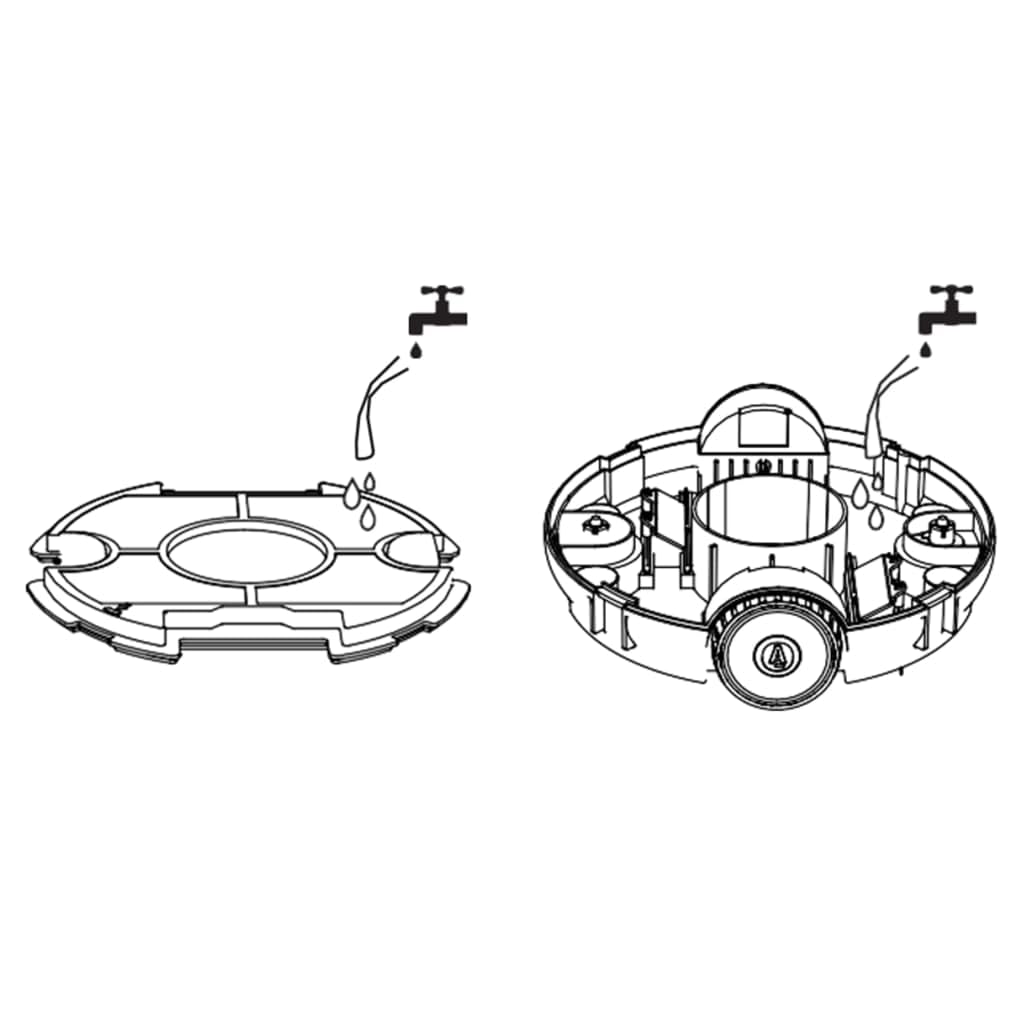 vidaXL Robot Pulitore per Piscine Senza Fili 27 W