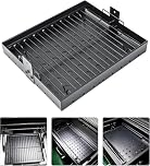 GRISUN Stretchable Charcoal Tray 38.1-71.1cm for 47183T-21 PS9900, Black High-Temperature Coating Charcoal Basket for HC4518L PS9500 8500 6800 6500 SH19030119 SH19030219 SH9916 Replacement Parts