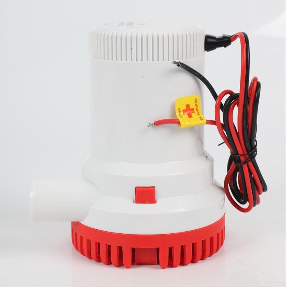 Sentina, 12 V 2000 GPH, acqua marina sommergibile idraulica elettrica, alta portata per acqua dolce salata, alloggiamento in ABS resistente con albero in acciaio inossidabile per uso professionale