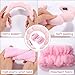 Zkptops Spa Headband for Washing Face Wristband Sponge Makeup Skincare Headband Terry Cloth Bubble Soft Get Ready Hairband for Women Girl Puffy Padded Headwear Non Slip Thick Hair Accessory(Pink)