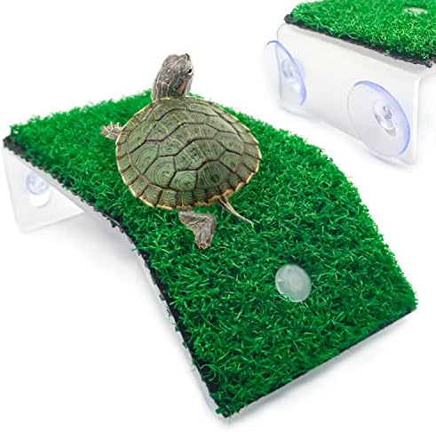 Keedolla 小型乌龟平台仿真草龟坡道,海龟休息码头浮动装饰水龟爬行动物青蛙 Terrapin