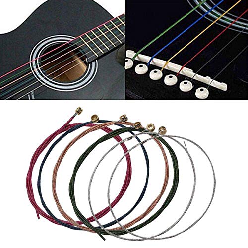 Lot de 3 cordes de rechange pour guitare en acier - Les Beatles, Paul McCartney, John Lennon, RIngo Starr, George Harrison Lot de 3 cordes de rechange pour guitare en acier – Image 3
