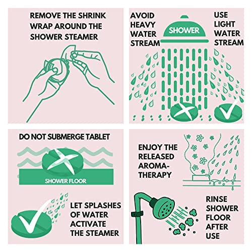 Shower Steamers Aromatherapy, 20-Pack Shower Bombs Organic with Verbena, Orange&Vanilla, Watermelon, Lemongrass&Coconut, Eucalyptus&Mint Essential Oil, Birthday Mother's Day Gifts for Her - Image 6